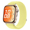 Correa de reloj de nailon tejido con cierre de velcro e interfaz metálica para Huawei Watch Fit 5 / Fit 5 Pro (Amarillo neón)