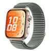 Correa de reloj de nailon tejido con cierre de velcro e interfaz metálica para Huawei Watch Fit 5 / Fit 5 Pro (gris verdoso)