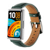 Correa de cuero genuino lisa para Huawei Band 11 / Band 11 Pro (verde)