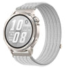 Correa de reloj de 18 mm con hebilla metálica, tejido de nailon transpirable y tacto suave (gris premium)