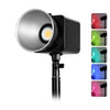 Lámpara COB recargable VLOGLITE P100RGB de 2700K-6500K para estudio fotográfico, inalámbrica y recargable, 100W.