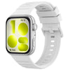 Correa de silicona de color sólido con hebilla de textura ondulada para Huawei Watch Fit 5 / Fit 5 Pro (Blanco)