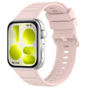 Correa de silicona de color sólido con hebilla de textura ondulada para Huawei Watch Fit 5 / Fit 5 Pro (rosa nebulosa).