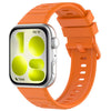 Correa de silicona de color sólido con hebilla de textura ondulada para Huawei Watch Fit 5 / Fit 5 Pro (naranja vibrante).