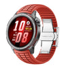 Correa de silicona plegable con hebilla y textura moleteada para Huawei Watch GT Runner 2 (roja)