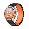 Correa magnética de silicona bicolor (negro y naranja) para Huawei Watch GT Runner 2