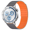 Correa de reloj magnética de silicona texturizada Armor de 20 mm (gris roca naranja)