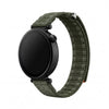 Correa de reloj de nailon con textura ondulada y cierre rápido mediante botón pulsador de 18 mm (verde militar)