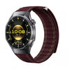 Correa de reloj de nailon con textura ondulada y cierre rápido mediante botón pulsador de 20 mm (rojo vino)