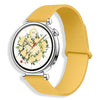 Correa de reloj de silicona con cierre magnético y estampado de lichi de 18 mm (amarillo brillante)