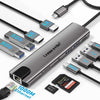 Hub multipuerto Lemorele TC65L Tipo-C Gigabit Ethernet 4K HDMI PD Base de carga