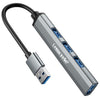 Hub Lemorele TC53 Tipo-C con 1 puerto USB 3.0 y 3 puertos USB 2.0 (divisor de 4 puertos)