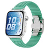 Correa de silicona con hebilla plegable y textura moleteada para Huawei Watch Fit 5 / Fit 5 Pro / Fit 4 (verde fresco)