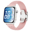 Correa de silicona con hebilla plegable y textura moleteada para Huawei Watch Fit 5 / Fit 5 Pro / Fit 4 (Rosa Nebulosa)