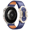 Correa de reloj de cuero genuino de 18 mm con hebilla magnética de doble G (azul medianoche con efecto estrellado)