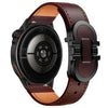 Correa de reloj de cuero genuino de 22 mm con hebilla magnética doble G (marrón oscuro y negro)