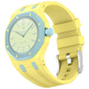 Correa de silicona con hebilla de acero inoxidable integrada para Swatch Royal Pop / Audemars Piguet (Amarillo Azul Cielo)