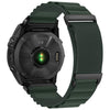 Correa de reloj Gamin de 26 mm con hebilla en C, dos secciones, de nailon, para montaña (verde oscuro y negro).