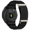 Correa de reloj Gamin de 26 mm con hebilla en C, dos secciones, de nailon y bucle para montaña (Titanio negro)
