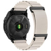 Correa de reloj de nailon de dos secciones con hebilla en C para Gamin, 22 mm (negro estrellado).