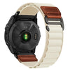 Correa de reloj For Gamin de 22 mm con etiqueta retro de cuero vegano y bucle de nailon Alpine (Starlight)
