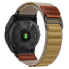 Correa de reloj For Gamin de 20 mm con etiqueta retro de cuero vegano y bucle de nailon alpino (trigo)
