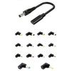 Kit de 14 adaptadores de CC PA-100W de 100W con cable USB-C/Tipo-C hembra a CC macho.