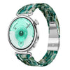 Correa de reloj de resina de 18 mm con cierre de mariposa delgado y tres cuentas (verde tinta)