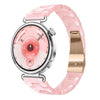 Correa de reloj de resina de 20 mm con cierre de mariposa delgado y tres cuentas (rosa)
