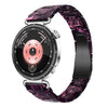 Correa de reloj de resina de 22 mm con cierre de mariposa delgado y tres cuentas (morado y negro)