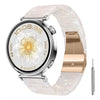 Correa de reloj de resina de 22 mm con cierre de mariposa y tres cuentas, incluye herramienta para quitarla (blanco mixto).