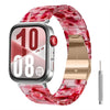 Correa de resina con cierre de mariposa y tres cuentas para Huawei Watch Fit 5 / Fit 5 Pro / Fit 4, con herramienta para quitar (roja).