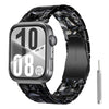 Correa de resina con cierre de mariposa y tres cuentas para Huawei Watch Fit 5 / Fit 5 Pro / Fit 4, con herramienta para quitar (negro mixto).