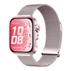 Correa de acero inoxidable milanesa de dos secciones con doble imán para Huawei Watch Fit 5 / Fit 5 Pro / Fit 4 (rosa).