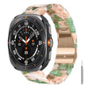 Correa de resina con cierre de mariposa de tres cuentas para Galaxy Watch Ultra de 47 mm / Ultra 2025 con herramienta para quitar (verde empolvado).
