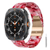 Correa de resina con cierre de mariposa de tres cuentas para Galaxy Watch Ultra de 47 mm / Ultra 2025 con herramienta para quitar (roja).