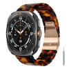 Correa de resina con cierre de mariposa de tres cuentas para Galaxy Watch Ultra de 47 mm / Ultra 2025 con herramienta de extracción (imitación carey).