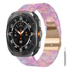 Correa de resina con cierre de mariposa de tres cuentas para Galaxy Watch Ultra de 47 mm / Ultra 2025 con herramienta para quitar (rosa pastel).