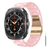 Correa de resina con cierre de mariposa de tres cuentas para Galaxy Watch Ultra de 47 mm / Ultra 2025 con herramienta para quitar (rosa).