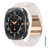 Correa de resina con cierre de mariposa de tres cuentas para Galaxy Watch Ultra de 47 mm / Ultra 2025 con herramienta para quitar (blanco mixto).