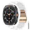 Correa de resina con cierre de mariposa de tres cuentas para Galaxy Watch Ultra de 47 mm / Ultra 2025 con herramienta de extracción (blanco cerámico).