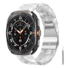 Correa de resina con cierre de mariposa de tres cuentas para Galaxy Watch Ultra de 47 mm / Ultra 2025 con herramienta para quitar (Blanco perla)