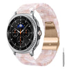 Correa de resina de tres cuentas con cierre de mariposa para Galaxy Watch8 / Watch8 Classic, incluye herramienta para quitarla (blanco empolvado).
