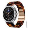 Correa de resina con cierre de mariposa de tres cuentas para Galaxy Watch8 / Watch8 Classic, con herramienta para quitar (imitación carey).