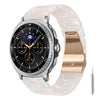 Correa de resina de tres cuentas con cierre de mariposa para Galaxy Watch8 / Watch8 Classic, incluye herramienta para quitarla (blanco mixto).