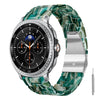 Correa de resina de tres cuentas con cierre de mariposa para Galaxy Watch8 / Watch8 Classic, incluye herramienta para quitarla (verde tinta).