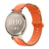 Correa de silicona con diseño de líneas para reloj Garmin Lily 2 (naranja y negro)