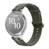 Correa de silicona con diseño de 2 líneas para reloj Garmin Lily (verde militar/verde oscuro)