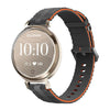 Correa de silicona con diseño de líneas para Garmin Lily 2 (gris oscuro/naranja)