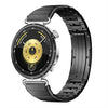 Correa de reloj de acero inoxidable con cierre de mariposa, pasador de resorte de liberación rápida de 18 mm y eslabones ajustables (negra).